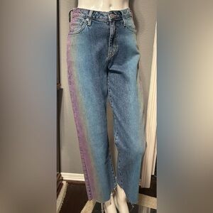 Women's Blue/Pink Hue Streak Jeans